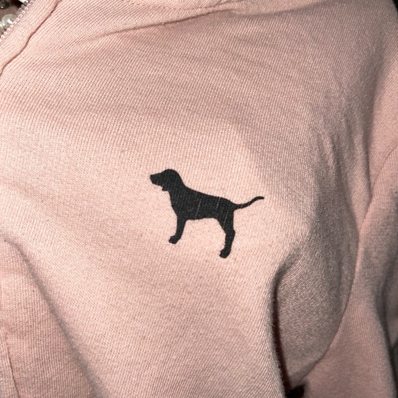 PINK Victoria Secret’s Pink Metal Snap Hoodie. - Picture 3 of 9